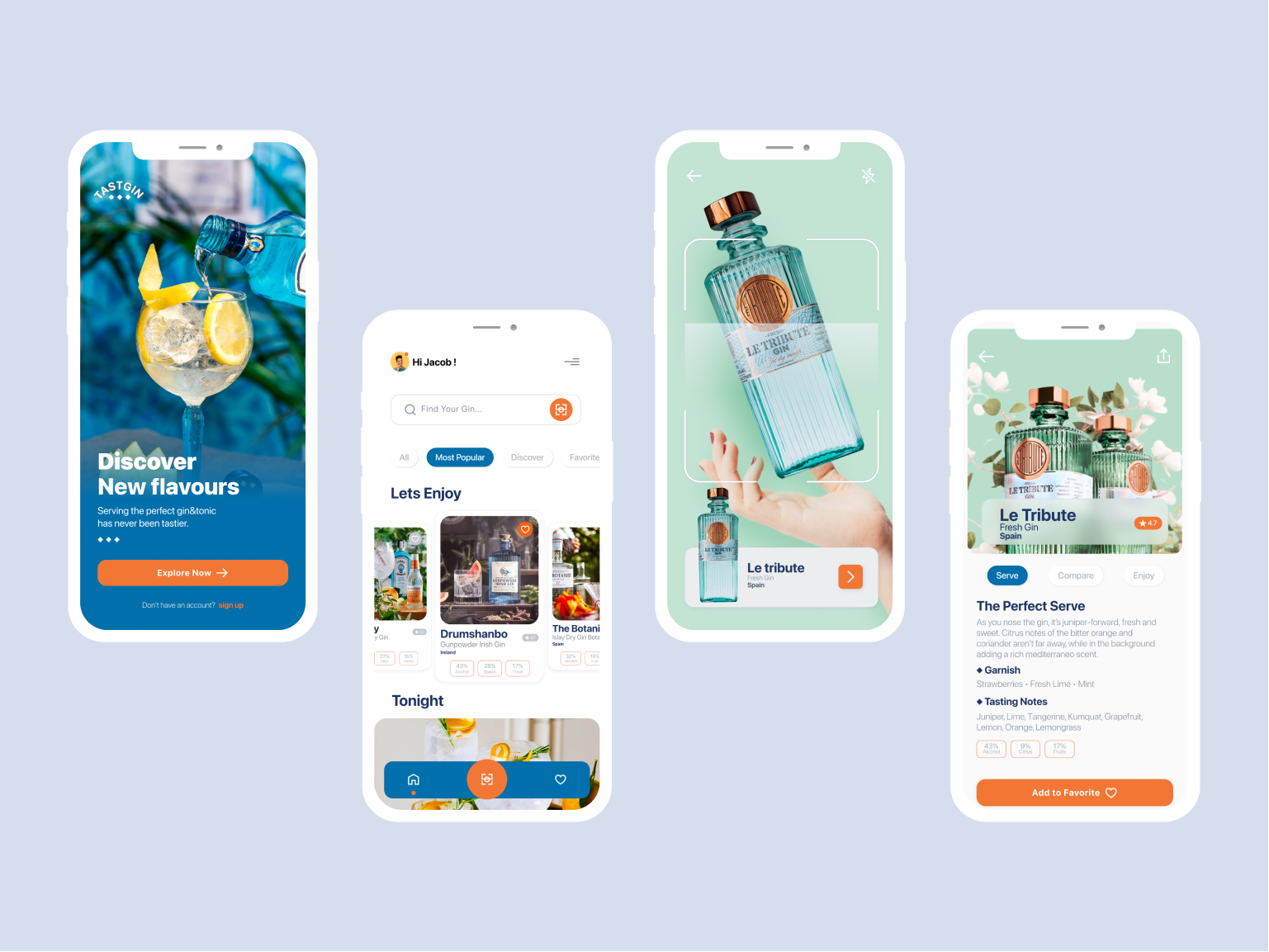 Product design gin and tonic