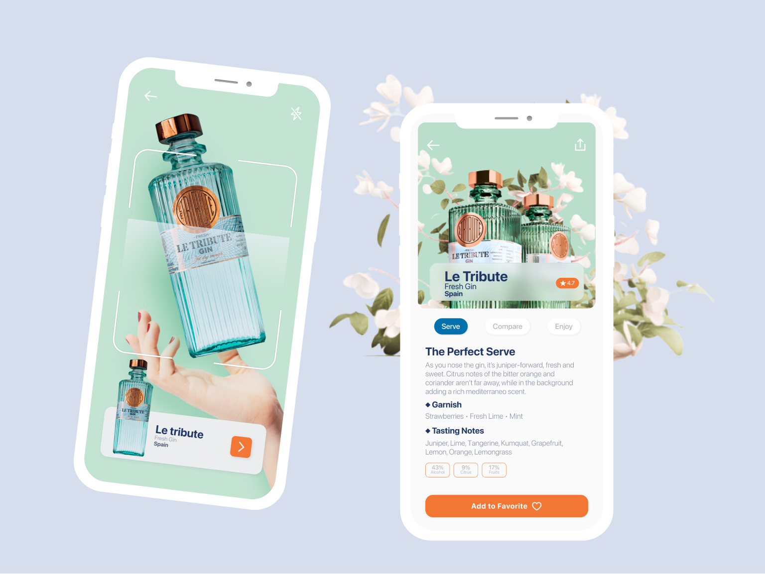 Product design gin and tonic